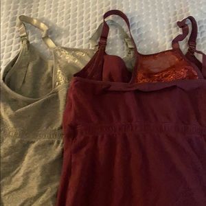 2 racer back nursing tank tops